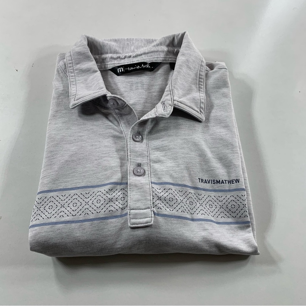 Travis Mathew Golf Polo Light Grey Men’s Size Large